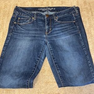 Ae skinny stretch, size 8 regular (older style) mid rise.